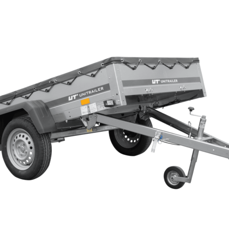 Autotransportanhänger 200x125 UNITRAILER GARDEN 201 KIPP mit H-0-Rahmen und grauer Plane