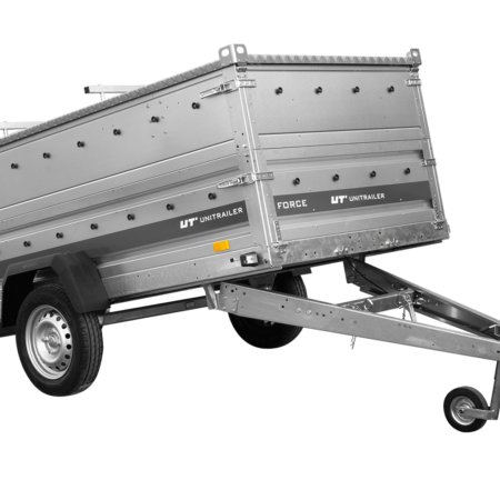Einachsanhänger 264x125 UNITRAILER FORCE 264 KIPP mit BIS-Seitenwänden und Aluminiumabdeckung