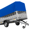 Einachsanhänger GARDEN TRAILER 264 KIPP mit Laubgitteraufsatz, Hochplane, Hochspriegel und Stützrad