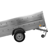 Einachsanhänger auf Federn 264x125 UNITRAILER GARDEN 264/R KIPP mit BIS-Seiten, H-0-Rahmen und grauer Plane