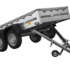 GARDEN TRAILER 264/2 KIPP MIT STÜTZRAD, GRAUE FLACHPLANE UND PLANENTRÄGER