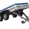 GARDEN TRAILER 264/2 KIPP MIT STÜTZRAD, PLANENTRÄGER UND BLAUER FLACHPLANE