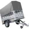 Kippanhänger Garden Trailer 200 KIPP 200x106 cm 750 kg mit Laubgitteraufsatz, Hochplane, Hochspriegel und Stützrad