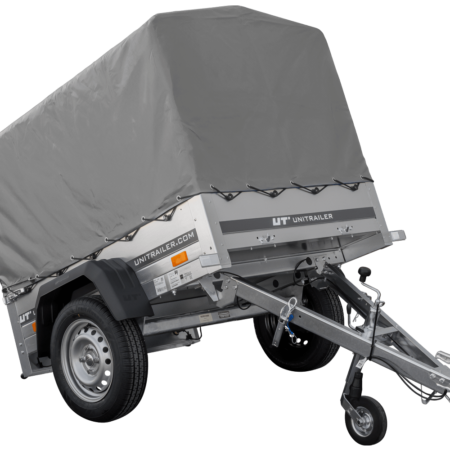 Kipper Anhänger 750 kg Garden Trailer 150 KIPP 150x106 cm [mit Hochplane, Hochspriegel und Stützrad]