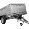 Leichtanhänger auf Blattfedern 200x125 UNITRAILER GARDEN 201/R KIPP mit BIS-Seiten, H-0-Rahmen und grauer Plane