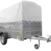 Leichtanhänger auf Federn 264x125 UNITRAILER GARDEN 264/R KIPP mit BIS-Seiten, H-800-Rahmen und grauer Plane