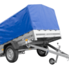 Leichter Anhänger 200x125 UNITRAILER GARDEN 201 KIPP mit H-800 Rahmen und blauer Plane