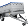 Leichter Anhänger 264x125 UNITRAILER FORCE 264 KIPP mit BIS-Seitenwänden, H-0-Rahmen und blauer Plane