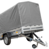 PKW Anhänger 230x125 Garden Trailer 230 KIPP Unitrailer 750 kg mit Stützrad, 110 cm hoher Plane und Hochspriegel