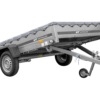 PKW Anhänger 264x150 UNITRAILER GARDEN 265 KIPP mit Flachplanenträger und grauer Plane