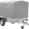 PKW-Anhänger auf Blattfedern 230x125 UNITRAILER GARDEN 230/R KIPP mit H-1100-Rahmen und grauer Plane