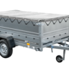 PKW-Anhänger auf Federn 230x125 UNITRAILER GARDEN 230/R KIPP mit BIS-Seiten, H-0-Rahmen und grauer Plane