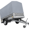 Ungebremster Anhänger 230x125 UNITRAILER FORCE 230 KIPP mit H-1100 Rahmen und grauer Hochplane