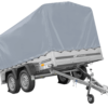 Zweiachsanhänger 264x150 UNITRAILER GARDEN 265/2 KIPP mit Rahmen H-1100 und grauer Plane